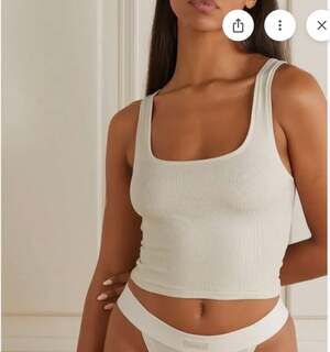 SKIMS Cotton Rib Tank Bone Size Small